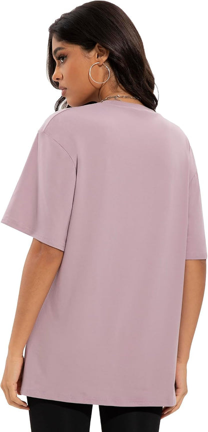 Women's Oversized Loose Fit Crew Neck T-Shirts, 4 Pack
