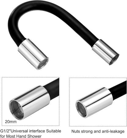 uxcell 2pcs Foaming Extension Tube, Faucet Lengthen Extender, Sink Drain Extension Tube, Bathroom Faucet Extender, Extension Flexible Water Hose Adapter Gray (30cm/50cm)