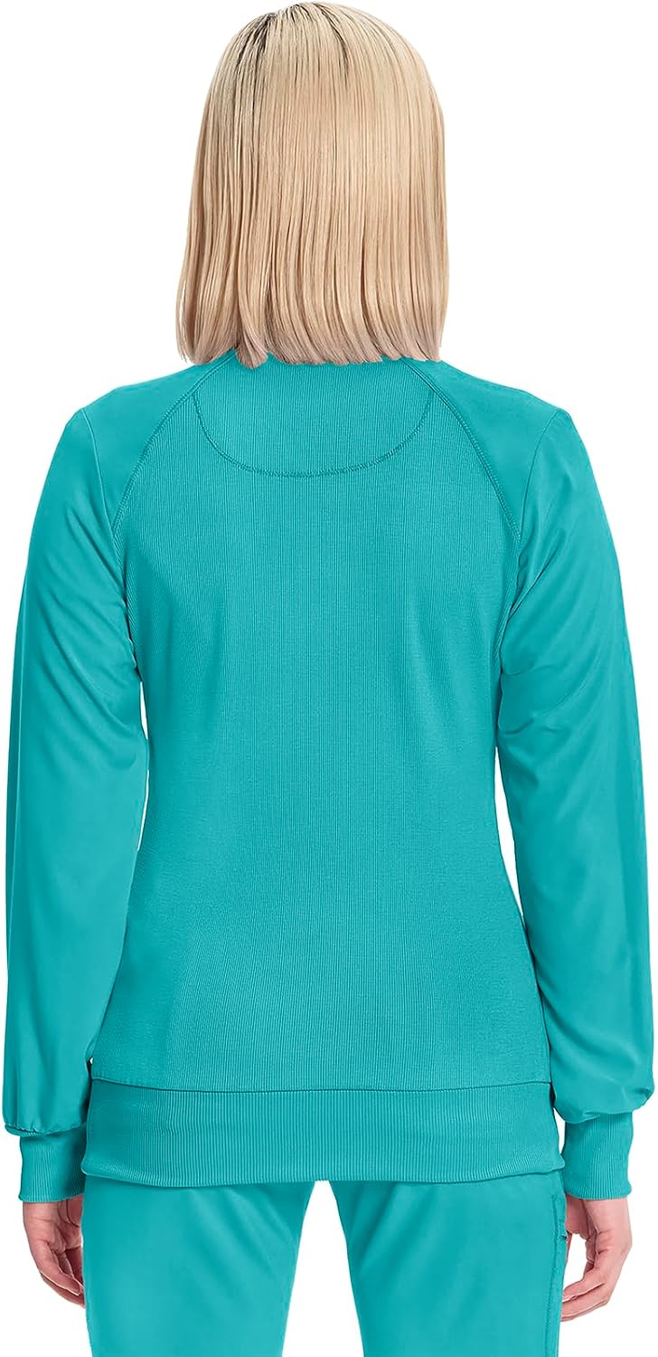Cherokee Infinity Zip Front Scrub Jackets for Women, 4-Way Stretch Fabric, 2391A