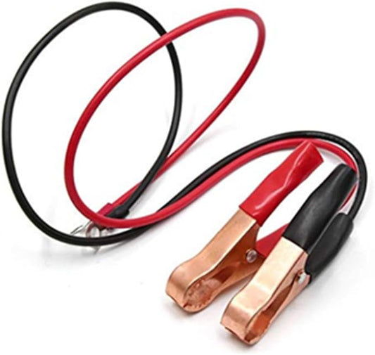 RANIT 2pcs 56cm 50A Red Black Car Battery Insulated Test Clips Wiring Alligator Clip