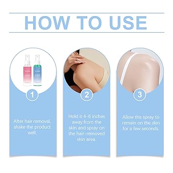 Care before and after hair removal spray gently moisturize and care skin hair cleaning and moisturizing care spray