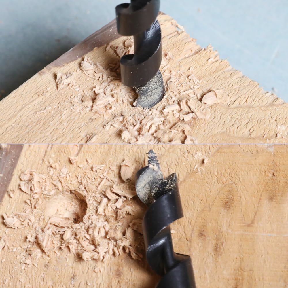 19mm Hand Auger Wood Drill - Bushcraft Manual Survival Self-Tapping Drill Bit for Camping, Outdoor Hiking & Woodworking (260mm Total Length)