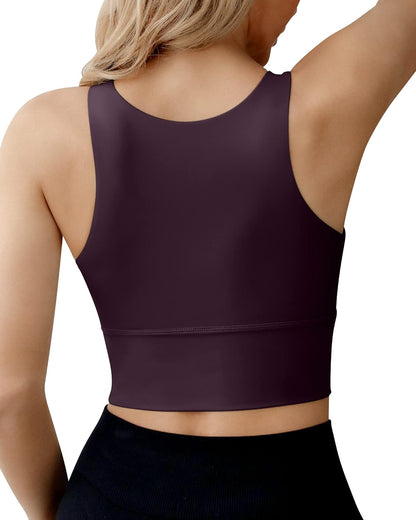 High Neck Longline Sports Bra for Women