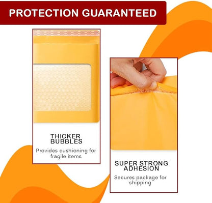 Cozybox Kraft Bubble Mailers (25 Pack) 0 6"x9" Padded Shipping Envelopes Self Sealing Cushioned Packaging Bags With Bubble Cushion (25, 0 (6x9in))