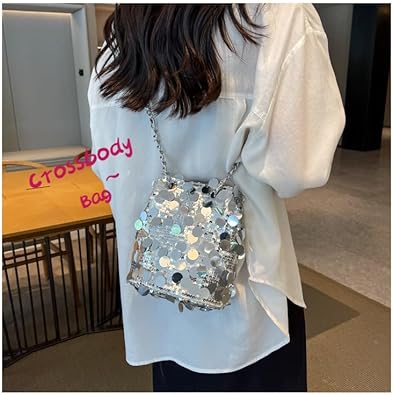 Womens Shoulder Bag Sequin Purse Crystal Clutch Evening Bag Sparkle Purse Mob Wife Aesthetic