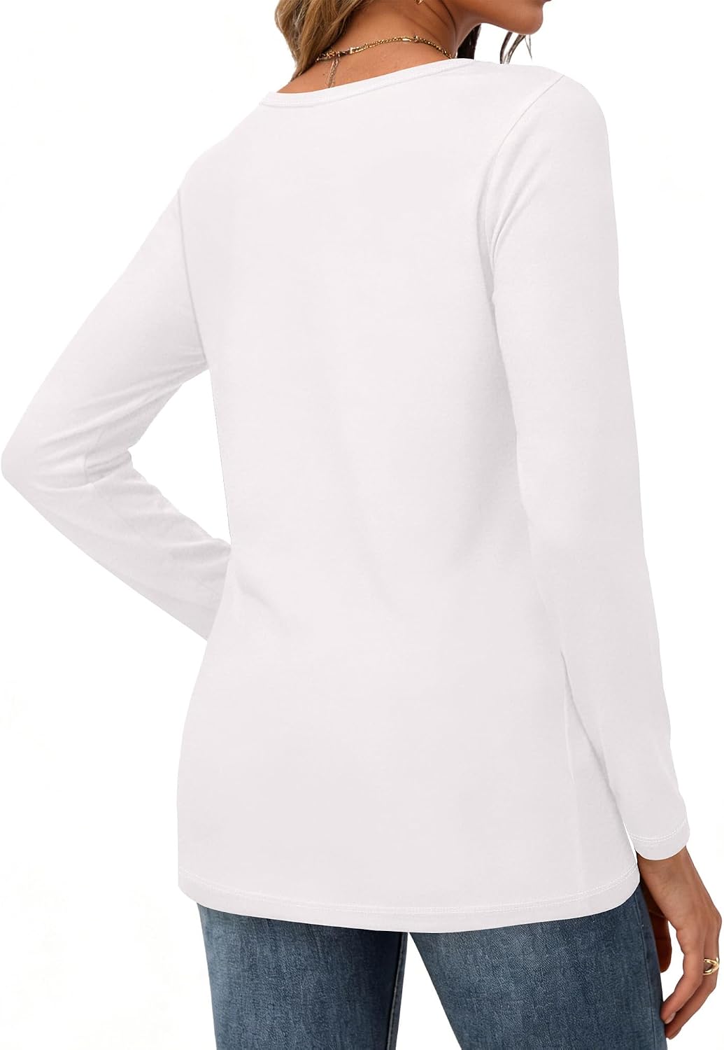Women Long Sleeve Shirts Casual Dressy Soft Basic Tee Loose Fit Tunic Tops | Fall Tops, Soft & Breathable, Crew Neck, cotton, School Outfits, Teacher T-shirts, Winter Clothes, Solo or Layered, 2026