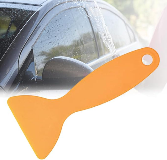Plastic Car Vehicle Film Sticking Tool Auto Phone Sticker Multi Purpose Removing Scraper, Orange