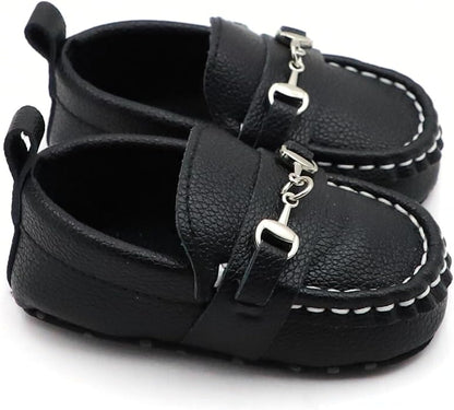First Walking Shoes for Baby Boys Delightful Solid Color Slip-On Loafers, Lightweight, Non-Slip Flat