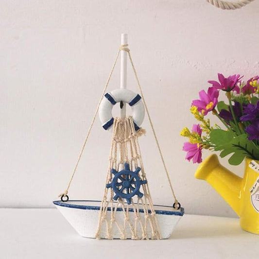 BESPORTBLE Home Decor House Ornaments 2pcs Wood Sailboat Craft Sailing Decorative Home Beach Decoration Sailboat Decoraciones para Salas De Casa Decoraciones para Salas De Casa