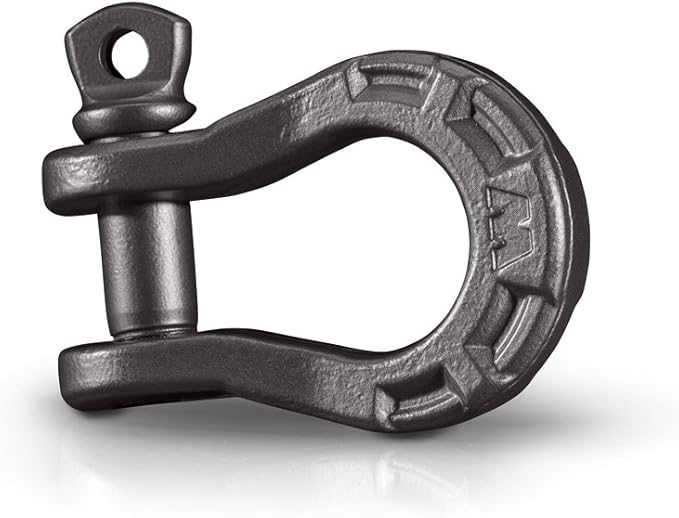 WARN 92093 Epic 3/4" Steel Winch D-Ring Shackle with 7/8" Pin: 9 Ton (18,000 lb) Capacity , Black