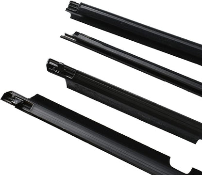 labwork 4pcs Black Weatherstrip Window Moulding Trim Seal Belt Replacement for 2009-2012 Toyota Corolla Sedan 4-Door 75710-02210 75720-02210 75730-02190 75740-02190