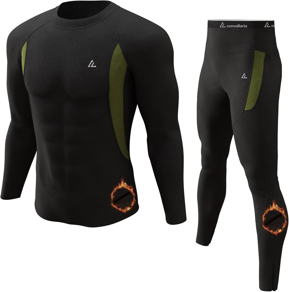 CL convallaria Thermal Underwear Long Johns Set Mens Winter Gift Hunting Gear Sport Base Layer Bottom Top