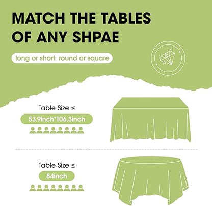 Pureegg Plastic Table Cloth Disposable 10 Pack, 54 x 108 Inch Table Cloths, Graduation Decorations Class of 2025, Graduation Party Tablecloths for Rectangle Tables, Leakproof  Sturdy, Navy Blue