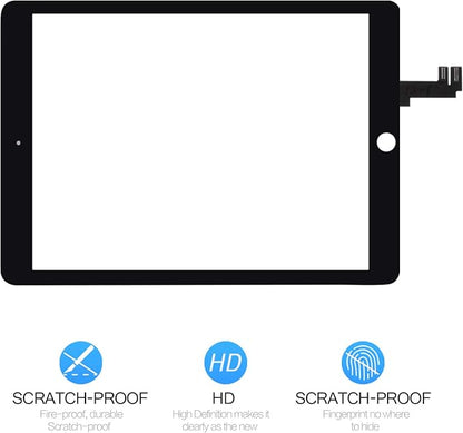 A-MIND For IPad Air 2 A1566 A1567 Touch Screen Digitizer Replacement Ooa LCD Not IncludeOoaNO Home ButtonOoa With Screen ProtectorRepair Tools(Black)