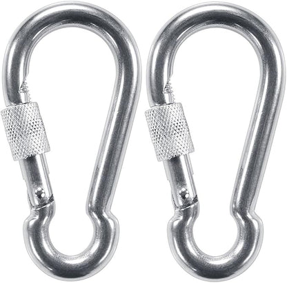 PROND Locking Carabiners, Heavy Duty Carabiner, 316 Stainless Steel Screw Lock Carabiner Hooks
