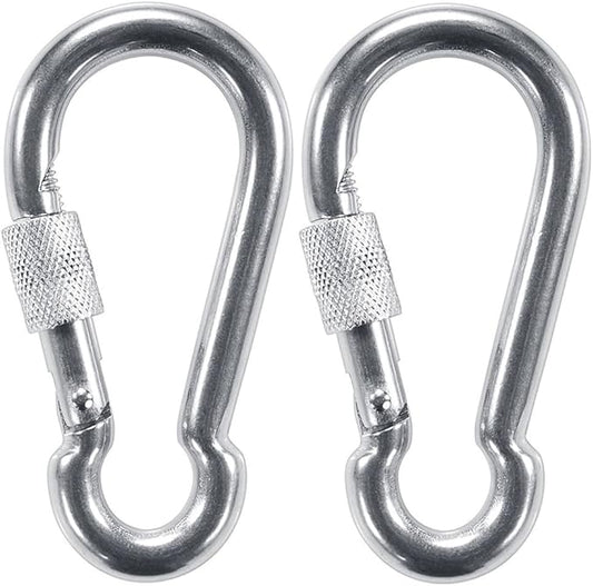 PROND Locking Carabiners, Heavy Duty Carabiner, 316 Stainless Steel Screw Lock Carabiner Hooks