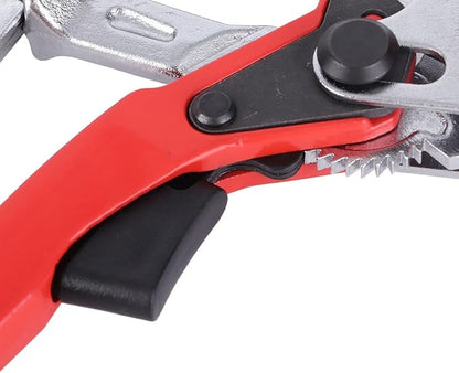 Rail Clamp, All Steel Ratcheting Table Clamp Quick Screw Rail Clamp 540 lb Clamping Force Aluminium Alloy for Woodworking, Bar Clamps