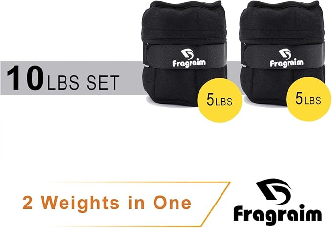 Fragraim Adjustable Ankle Weights 1-3456810121520 LBS Pair with Removable Weight for Jogging, Gymnastics, Aerobics, Physical Therapy