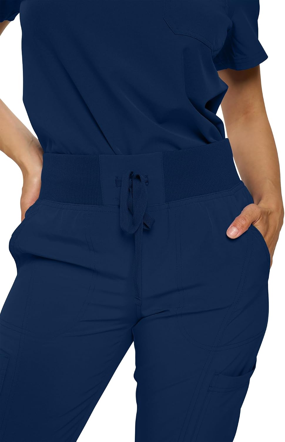 Monarch Uniforms Womens Jogger Scrubs Ribbed Jogger Scrub Pants for Women