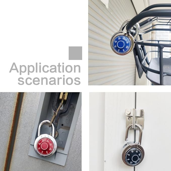 Lock 1 Pack Combination Lock Locker Lock for Gym and School Lockers Safe Combination Padlock Mini Combination LockOoaStandard Dial Combination Lock