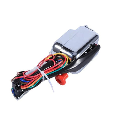 Turn Switch Supplied with Clamp Universal Street Hot Rod Chrome Turn Switch Easy to Install Control Turn Switch Compatibel with 12V