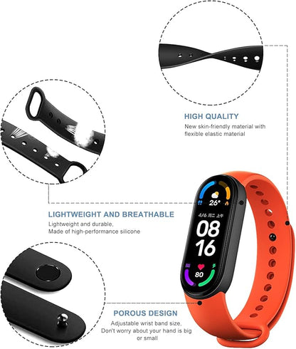 BANGTING 20 Pieces Strap Replacement Compatible with Xiaomi Mi Band 7/6 / 5 and Amazfit Band 5, Bands for Xiaomi Mi Band 7 Bracelet Wristbands Accessories for Mi Fit 6 Straps (20 Colors)