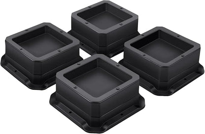 Furniture Risers 1 Inch,Bed Risers Heavy Duty,Desk Risers for Chair and Table Legs Elevation ,Bed Lifts Risers (4 Pack, Black)