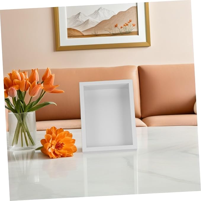 Insect Display Case Shadow Box for Butterfly Specimens White 8-inch Frame with 5cm Depth Specimen Holder for Home Décor and Entomology Collection