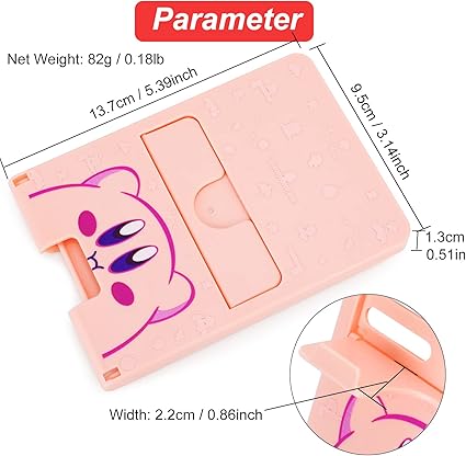 Tscope Cute Switch Stand for Nintendo, Pink Kawaii Anime Switch Lite Holder Bracket, Adjustable Foldable Portable Compact Play Stand for Switch OLED