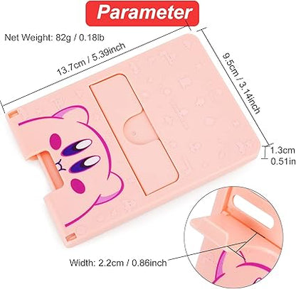 Tscope Cute Switch Stand for Nintendo, Pink Kawaii Anime Switch Lite Holder Bracket, Adjustable Foldable Portable Compact Play Stand for Switch OLED