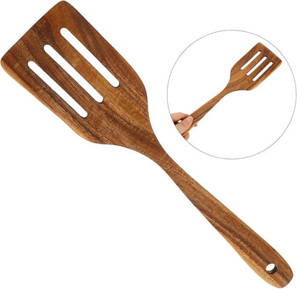 Elegant Wooden Multi-purpose Spatula Kitchen Turner Set for Cooking Nonstick Wood Cooking Spatula Portable Kitchen Supplies