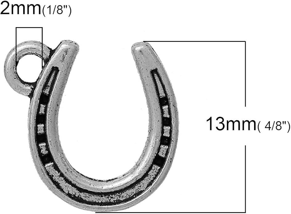 JGFinds Western Lucky Horseshoe Charms for Western Jewelry Making, Bulk 95 Pack - DIY Horseshoe Charms for Necklace, Earring Making or Country Charm Keychain