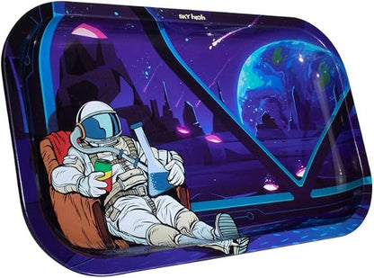 SKY HIGH Metal Rolling Tray - Astronaut in Space - Medium - 7x11