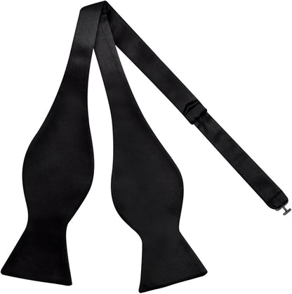 Alizeal Mens Solid Self Bow Tie Jacquard Woven Bowtie for Men Tuxedo