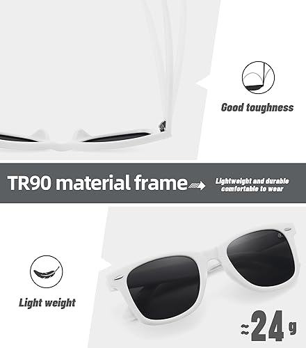 MEETSUN Polarized Sunglasses for Women Men Classic Retro Square Frame Driving Trendy Sun Glasses UV Protection