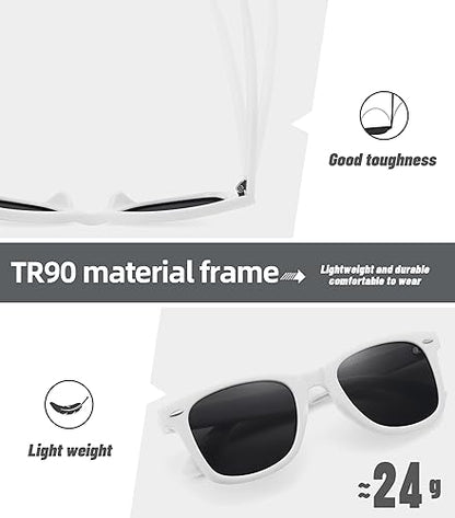 MEETSUN Polarized Sunglasses for Women Men Classic Retro Square Frame Driving Trendy Sun Glasses UV Protection