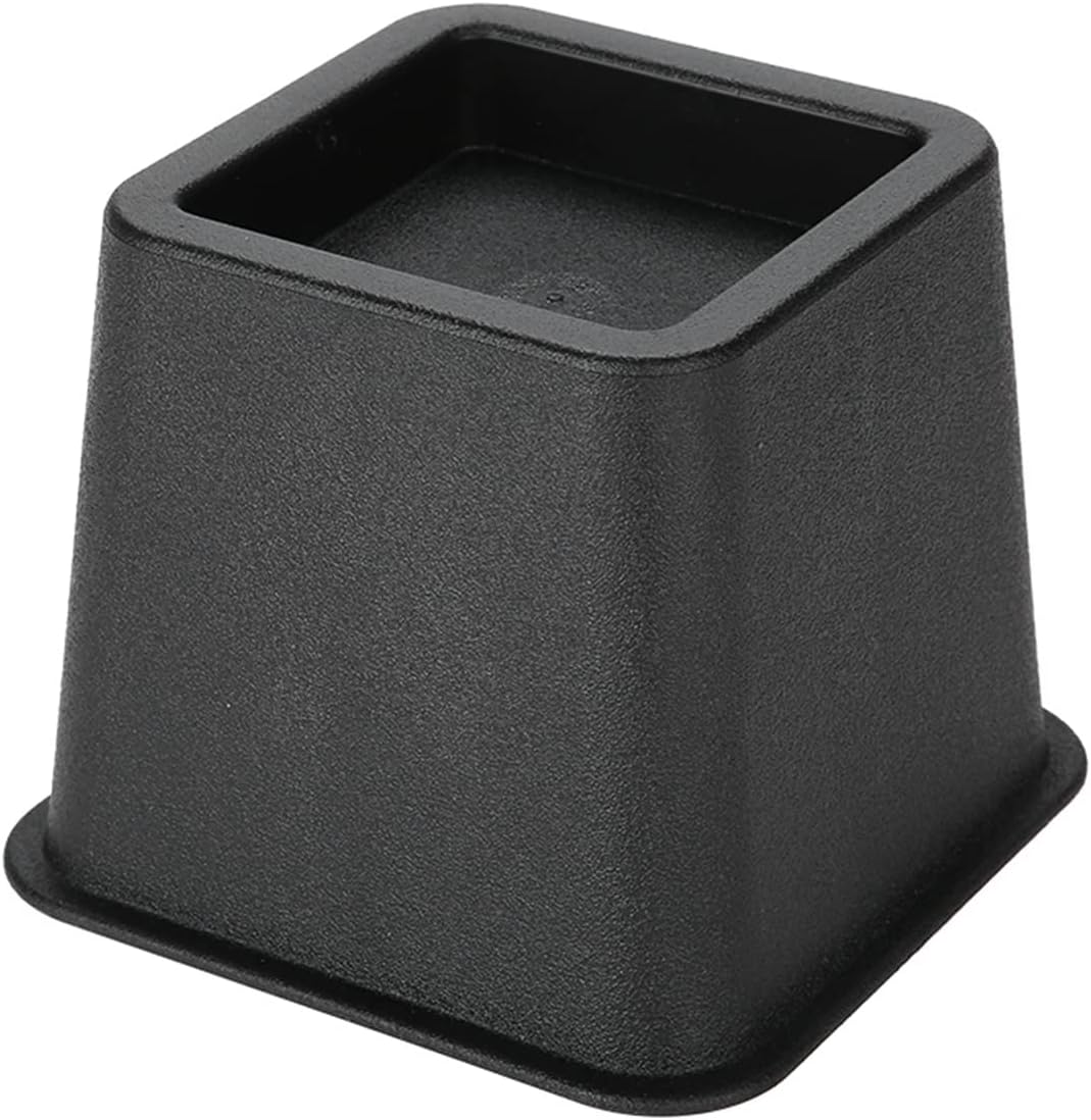 4 Pcs Bed Risers for Small Rooms and Dorms Wide Base Secure Recess, Adjustable PP Furniture Risers for Beds Sofas Chairs, Extra Storage