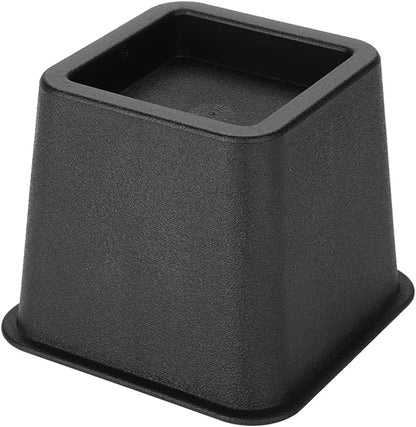 4 Pcs Bed Risers for Small Rooms and Dorms Wide Base Secure Recess, Adjustable PP Furniture Risers for Beds Sofas Chairs, Extra Storage