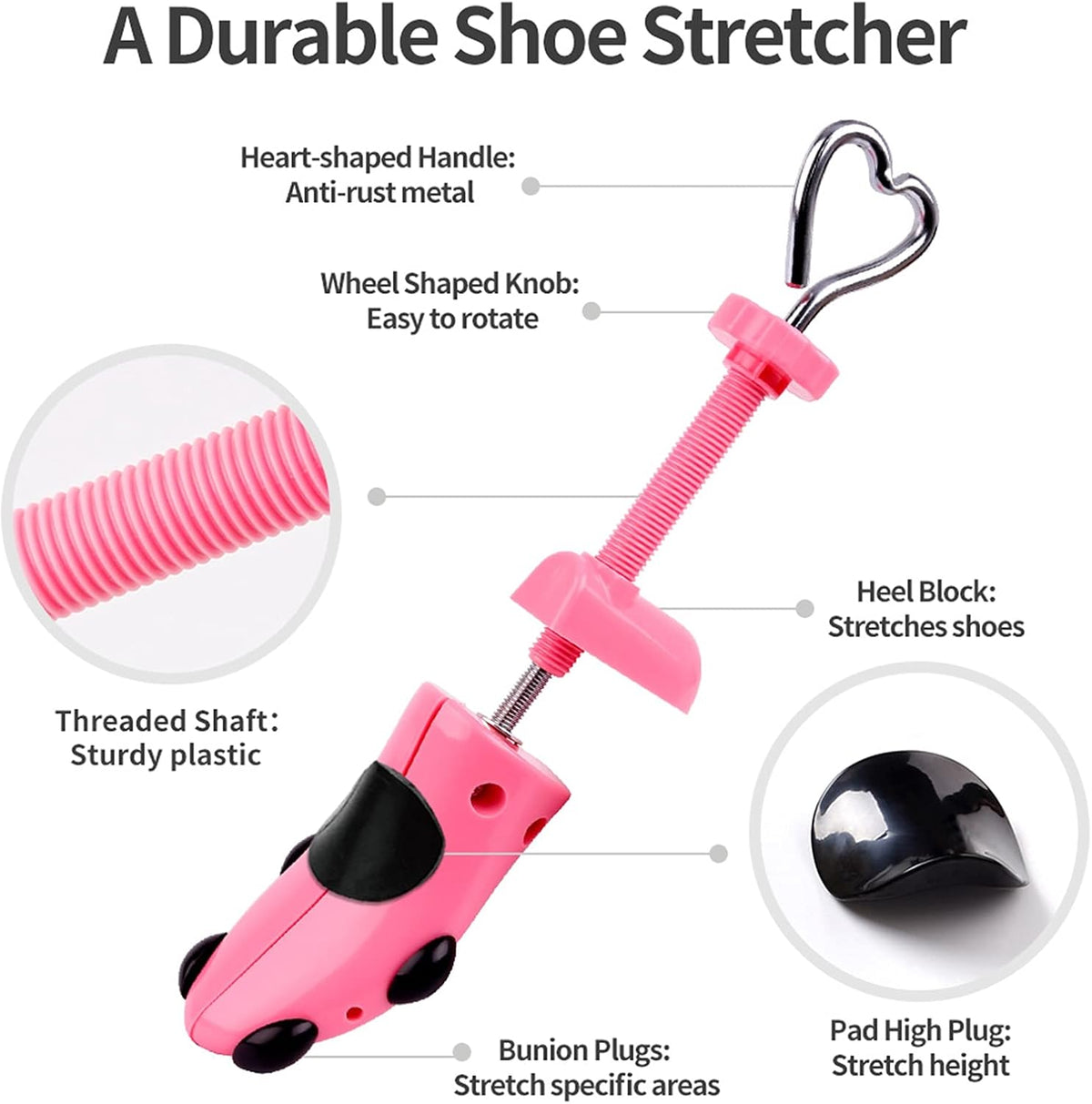 Shoe Stretcher for Women Men Wide Feet 4-Way Adjustable Shoe Expander Widener