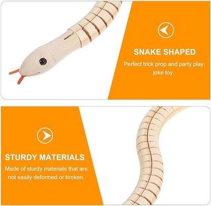 Unfinished Wooden Wiggly Snakes Toy: Jointed Flexible Wood Snake to Paint 6pcs Blank Animal Model for DIY Arts Crafts Birthday Party Favors