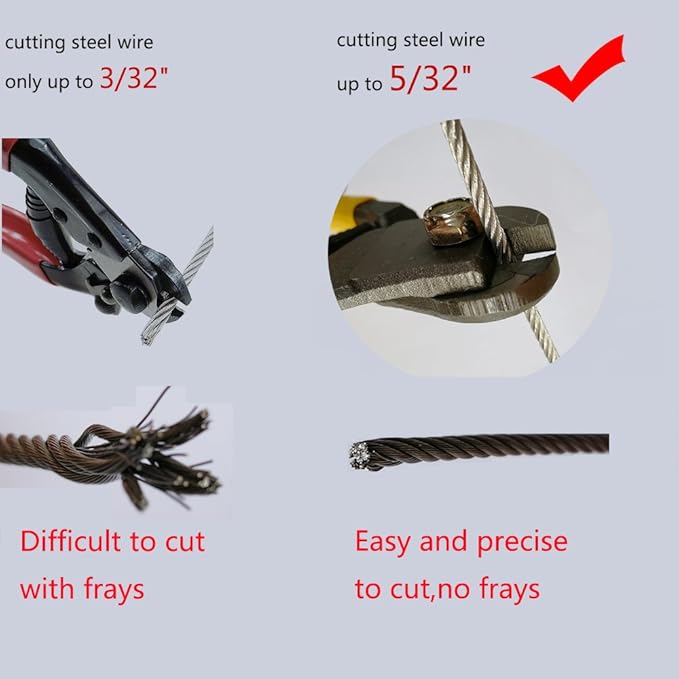 Heavy Duty Wire Cutters Steel Cable Cutter Wire Rope Cutter Aircraft Bicycle Cable Cutter,Up To 532"