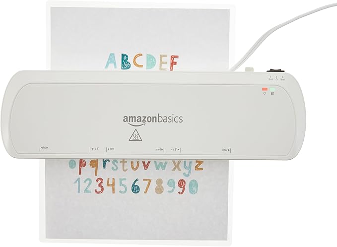 Basics Clear Thermal Laminating Plastic Paper Laminator Sheets, 9 x 11.5-Inch, 50-Pack, 3mil