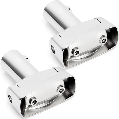 2pcs Shower Curtain Rod Bracket, Zinc Alloy Single Swivel Flange, Easy Installation Heavy Duty