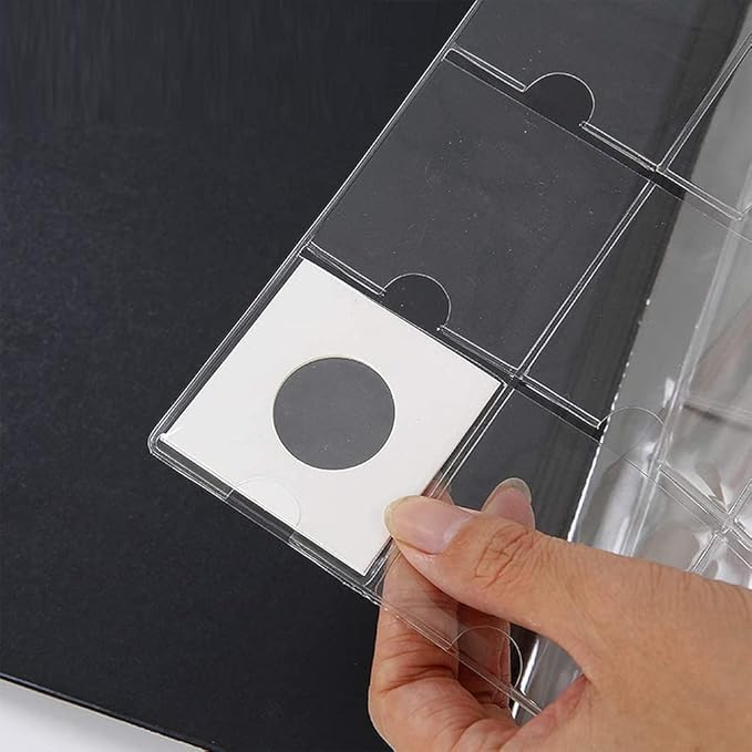 100 Pieces Cardboard Coin Flips 2x2 Holders Sleeves for All Coins Collection Supplies Currency Holder Storage for Pennies, Quarters, Stamp(40mm-100pcs)