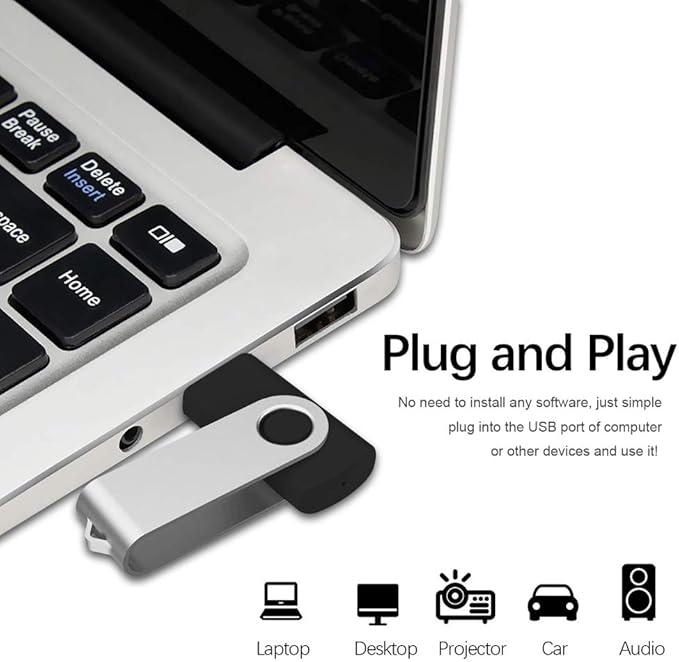 Aiibe 20pcs 8GB Flash Drives Bulk 8GB USB Flash Drive 20 Pack 8GB USB Sticks USB 2.0 Thumb Drive - Black