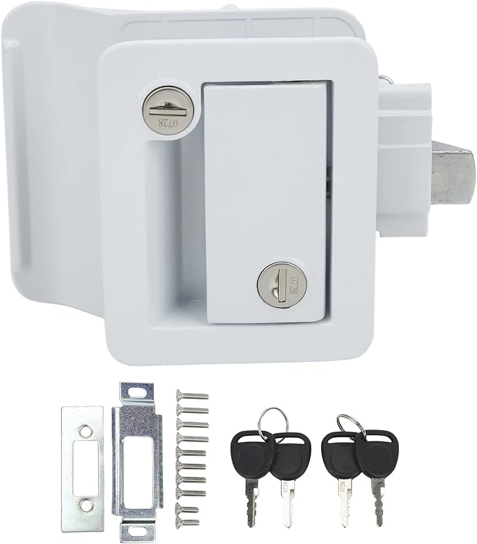 RV Door Latch Zinc Alloy Travel Trailer Entry Door Lock Car Accessories for Yacht