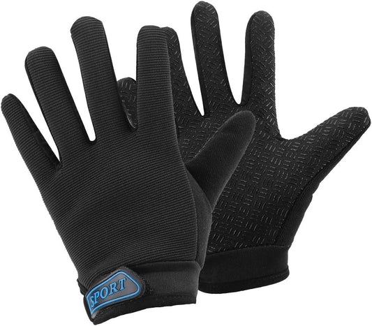 Accmor Kids Cycling Gloves - Breathable Non-Slip Full Finger Gloves for Child Cycling, Climbing, Riding, Biking & Outdoor Sports (4-10 Years Boys & Girls)