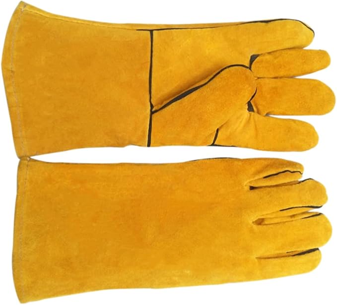 Uonlytech 3 Pcs Gloves Cat Gloves Gloves Proof Animal Handling Gloves Pet Supply Pet Grooming Gloves Protective Glove Snake Gloves Mittens Leather Yellow