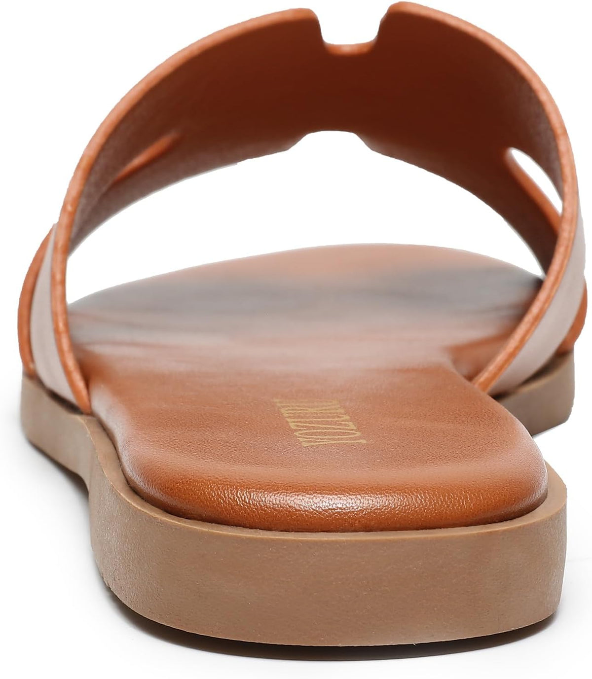 Yozuru Womens Flat Sandals Open Toe Dressy Summer Sandals Comfortable Casual Slip on Leather Slides Sandals for women.