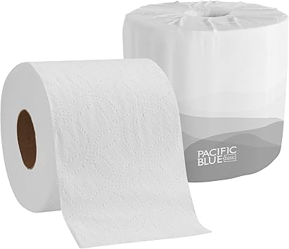 Georgia-Pacific Pacific Blue Basic 2-Ply Embossed Toilet Paper,1988001, 550 Sheets Per Roll, 80 Rolls Per Case
